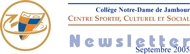 Newsletter septembre 2005